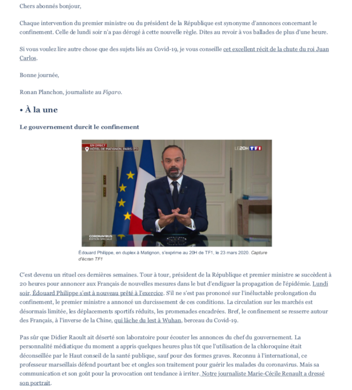 Le Figaro 24 mars 2020