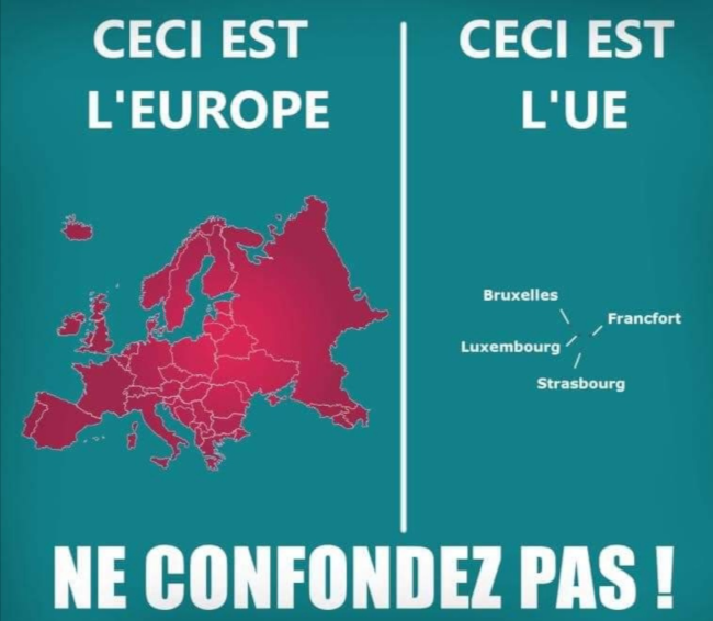 Ne pas confondre Europe et UE
