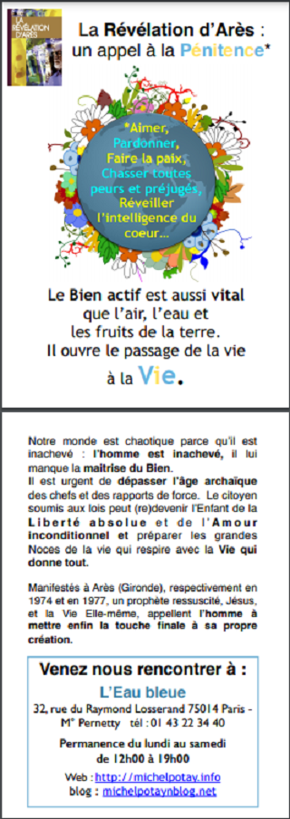 Tract "vie et Vie" Laurent Rebeyrat