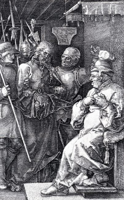 JésusdevantCaïphe : Albrecht Dürer