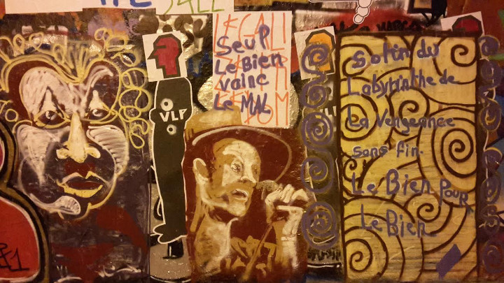 Graffiti pat Didier Br. à Paris