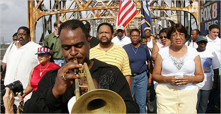 Marlon Jordan playing taps